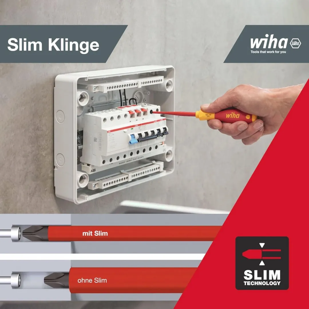Wiha Ergonomische Elektrische Schroevendraaierset 12-delig - Geel/Rood