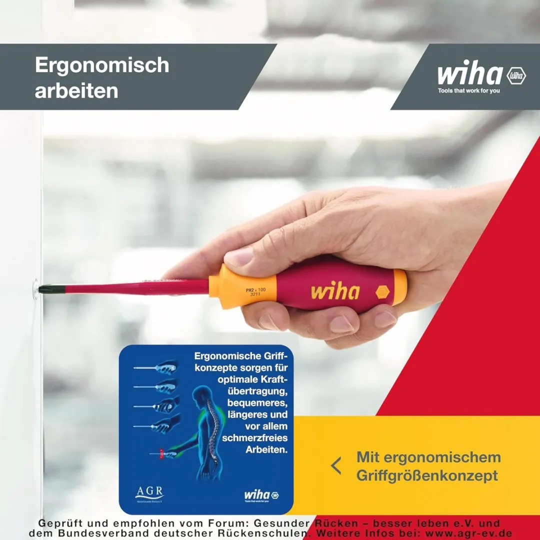 Wiha Ergonomische Elektrische Schroevendraaierset 12-delig - Geel/Rood