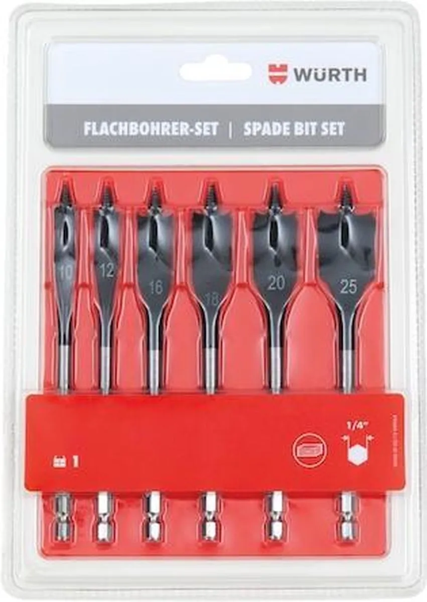 Würth Spiraal Speedboor Assortiment 6-delig D10-25mm