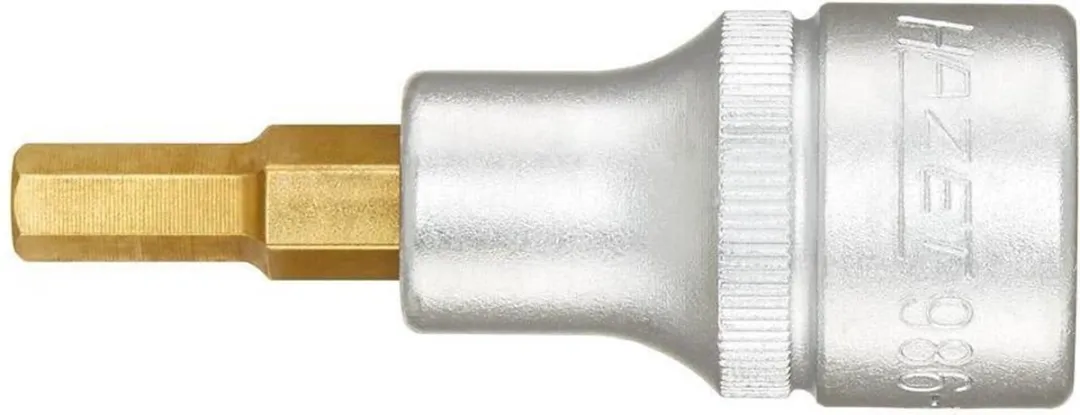 Hazet Dopsleutel Inzet 1/2" 6x60mm - 6-kantig - Zilver/Goud