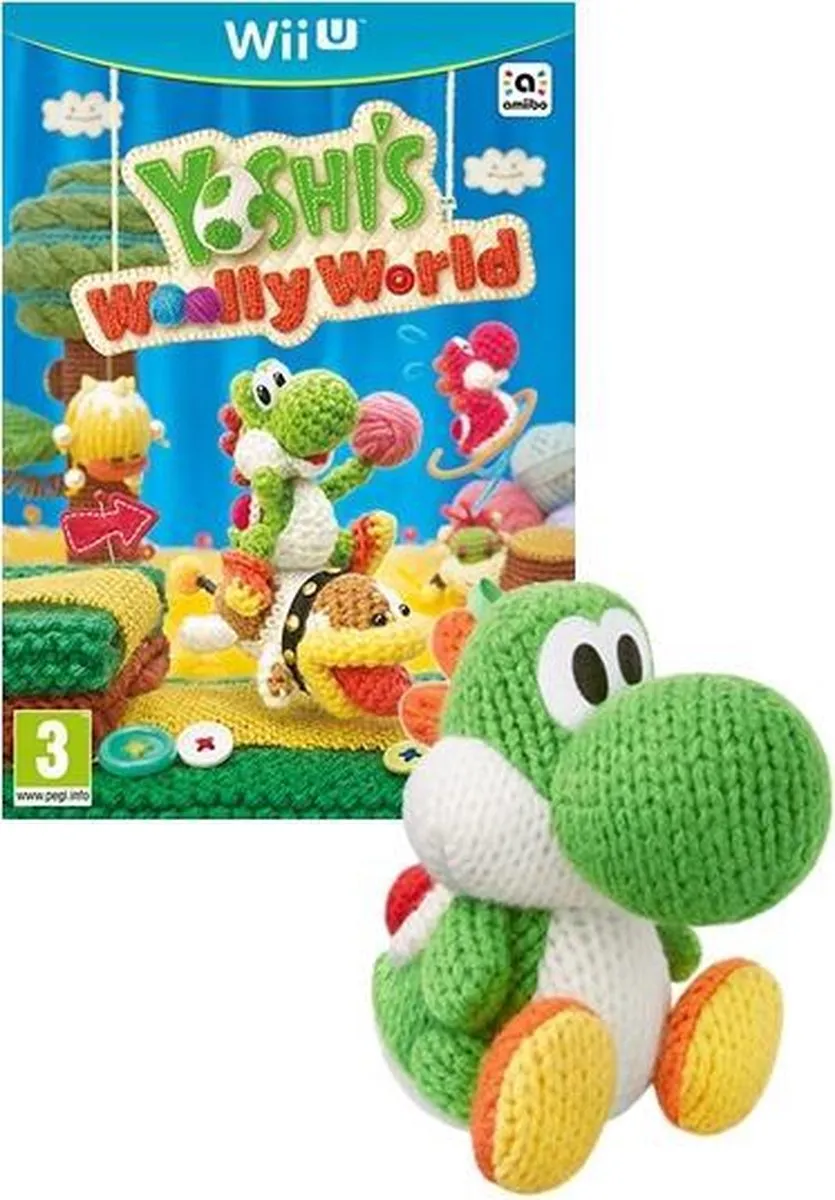 Nintendo Yoshi's Woolly World + Yarn Yoshi Green amiibo - Wii U - afbeelding 2 van 2