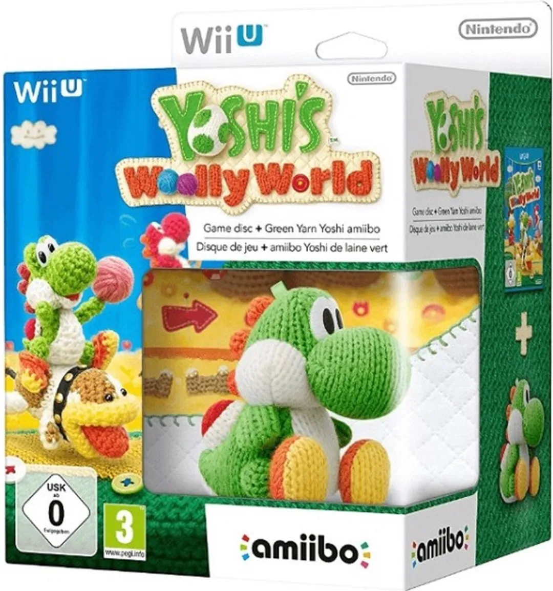 Nintendo Yoshi's Woolly World + Yarn Yoshi Green amiibo