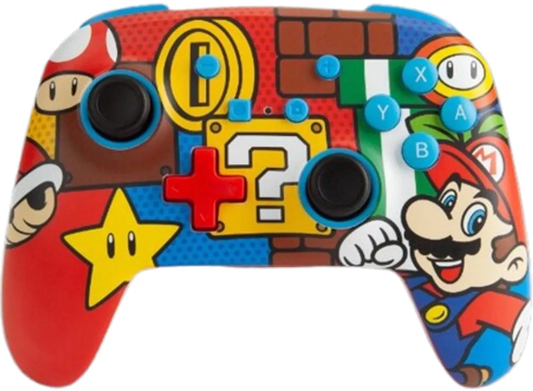 POWERA Geavanceerde Draadloze Controller 900mAh - Mario Pop Rood