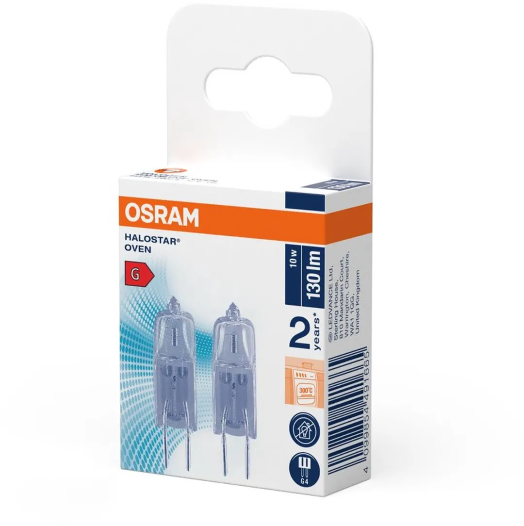 Osram Halostar Oven G4 10W 130lm - Zeer Warm Wit
