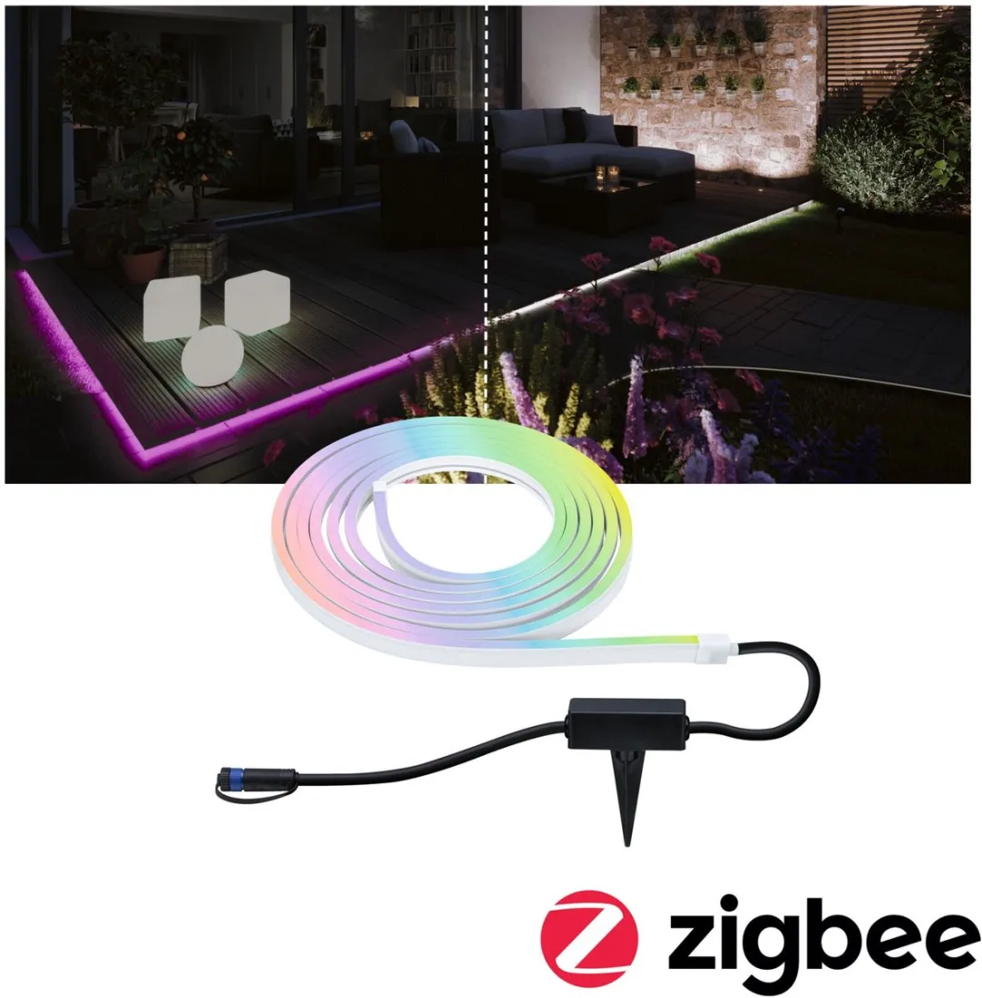 Paulmann Plug & Shine LED Strip Zigbee 3.0 RGBW+ IP67 - 22W Wit