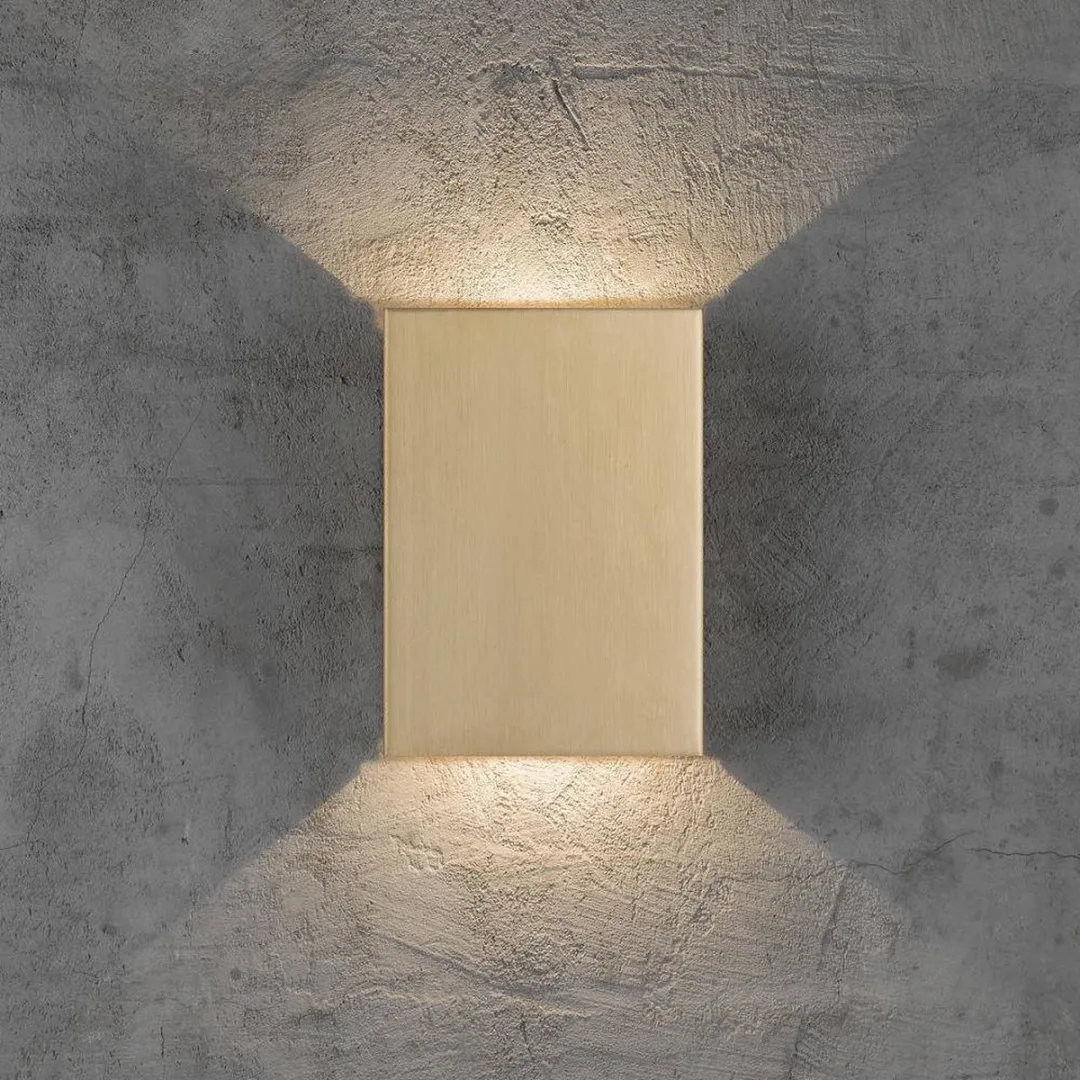Nordlux Fold Wandlamp Buiten L LED 3000K IP54 - Messing
