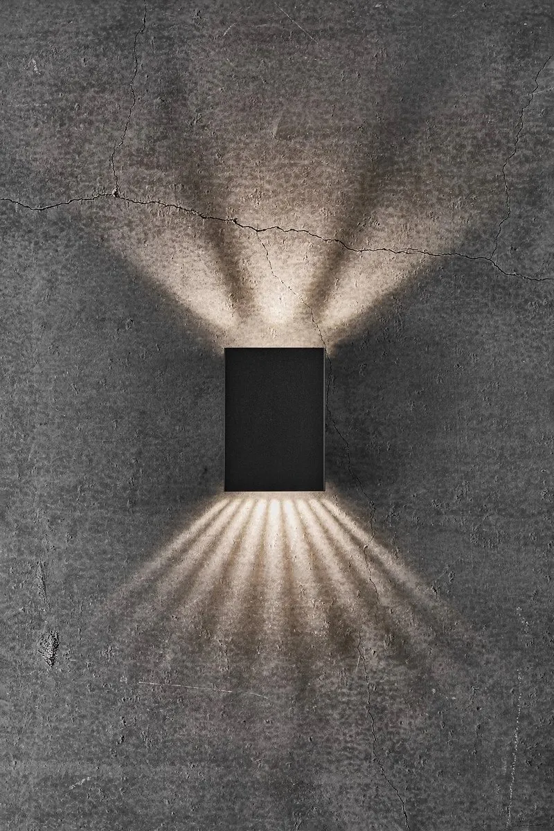 Nordlux Fold 10 Wandlamp LED - 2 Lichtpunten - 10cm - Zwart