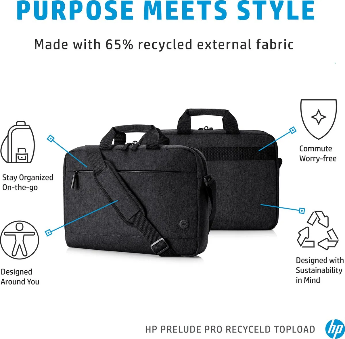 HP Prelude Topload 15.6" - 1X645AA - Zwart