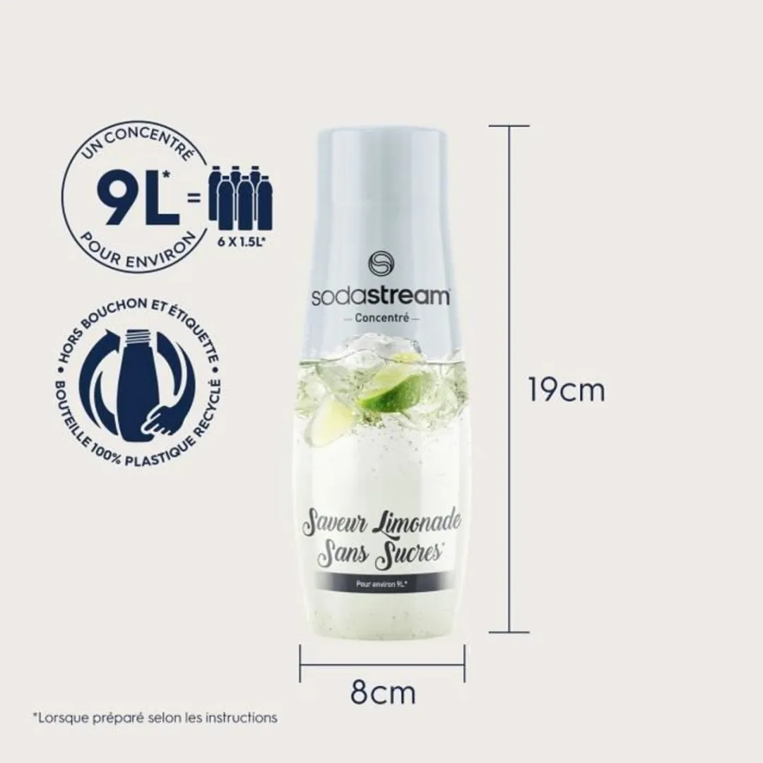 SodaStream Suikervrije Limonadeconcentraten 6x440ml - Set Wit