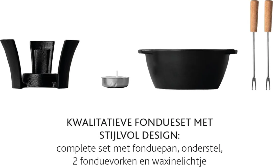 Boska Fondueset Party Mini - Zwart - 300ml