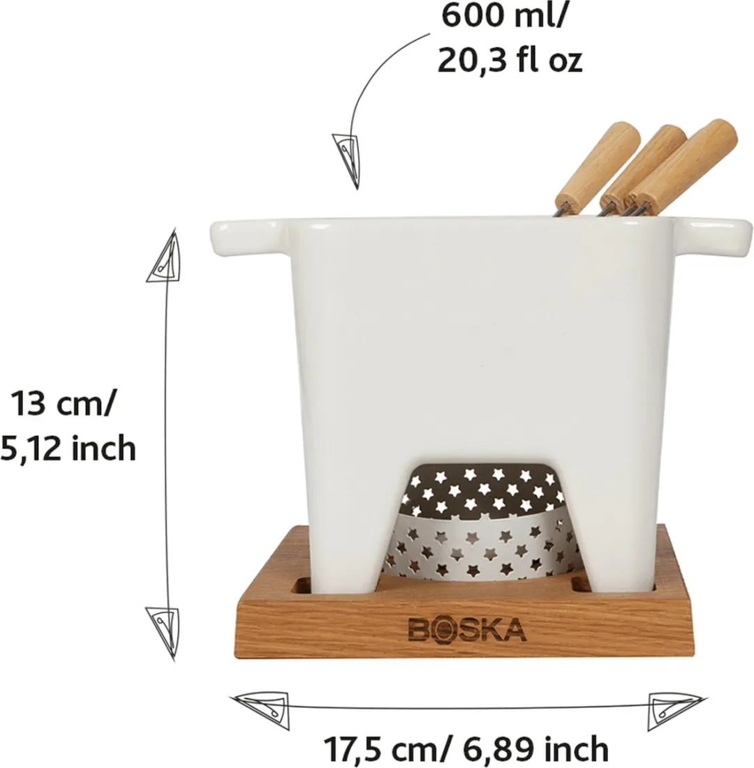 Boska Tapas Fondueset Bianco L - 600ml - Waxinelichtjes