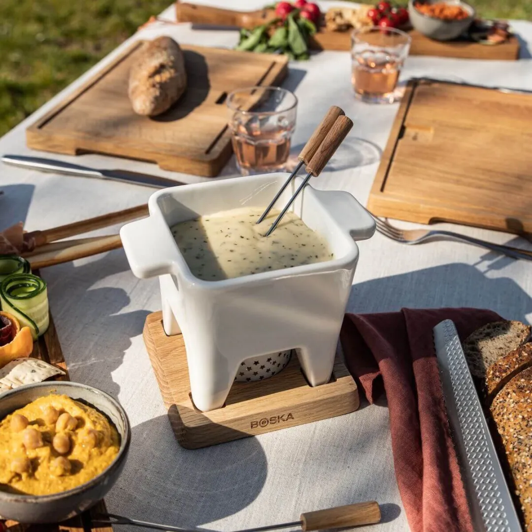 Boska Tapas Fondueset Bianco L - 600ml - Waxinelichtjes