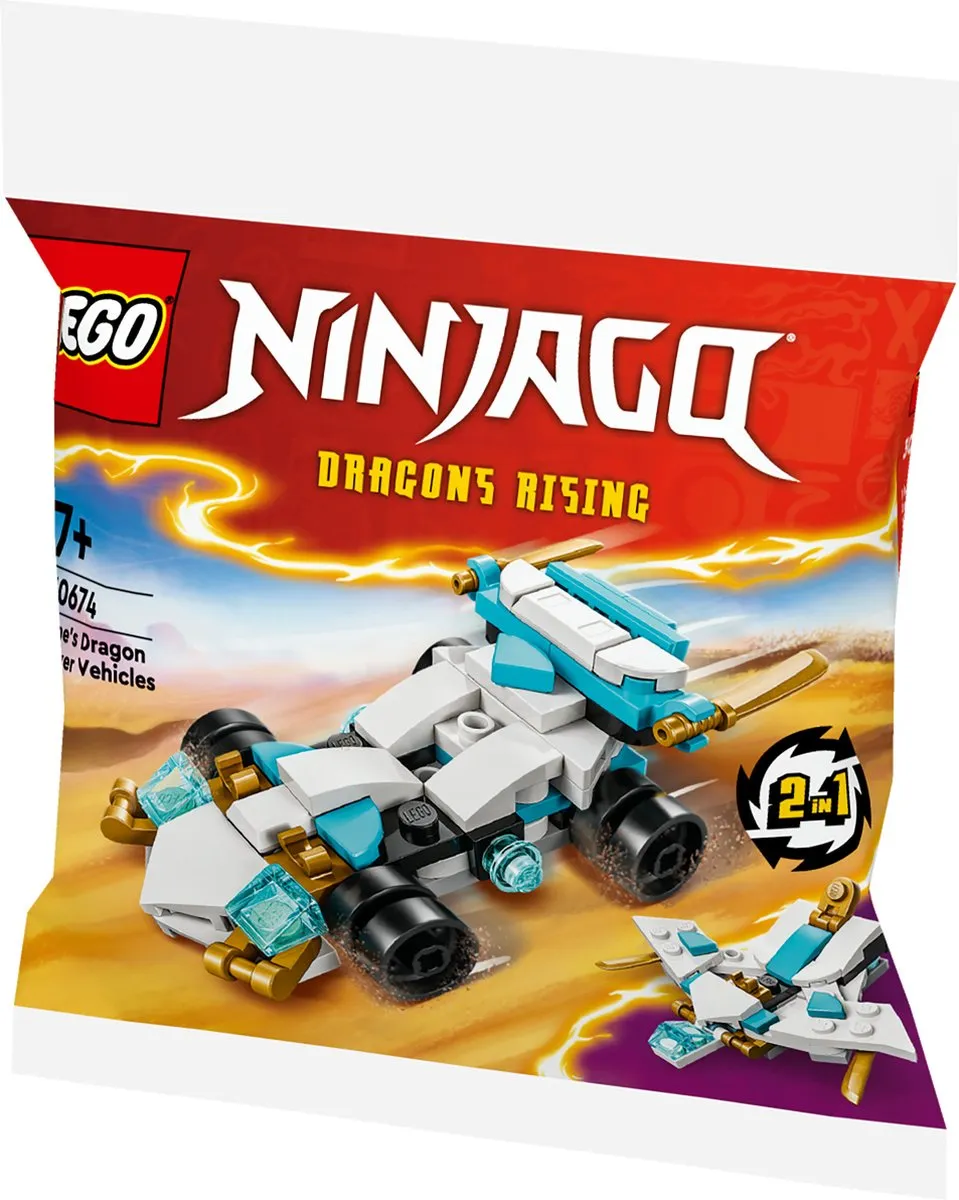 LEGO Ninjago 30674 Zane's Voertuigen met Drakenkracht - 55 Stukken
