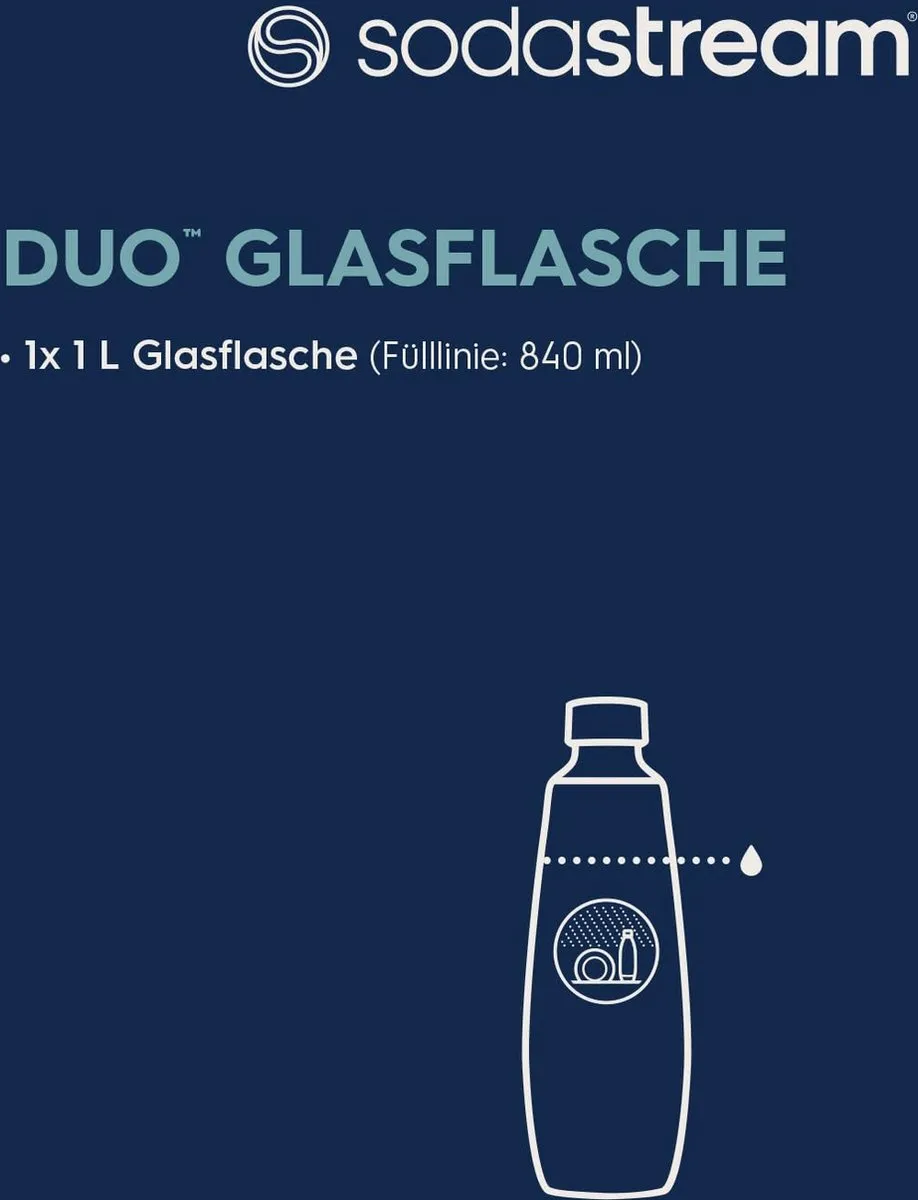 SodaStream DUO Glazen Karaf 1L - Transparant