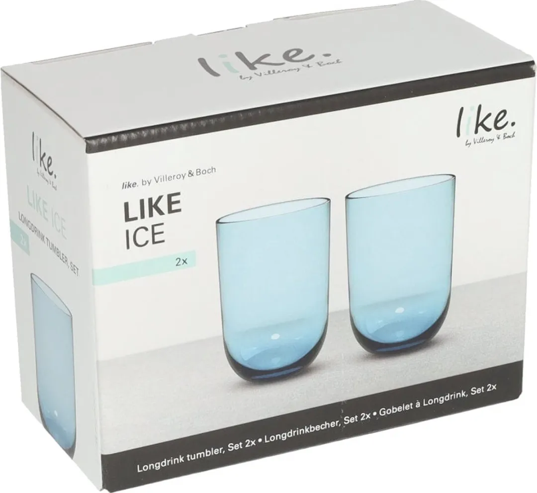 Villeroy & Boch Like Ice Longdrinkglazen 2 Stuks - Blauw