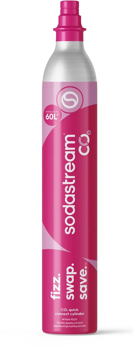 SodaStream Quick Connect Reserve Koolzuurcilinder 60L - Roze