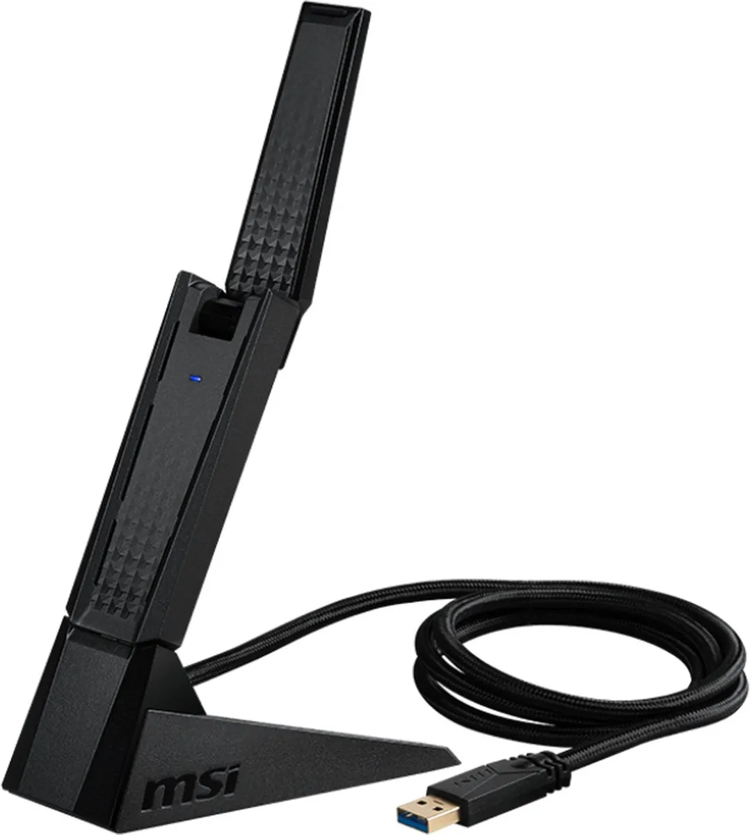 MSI AXE5400 WiFi USB Adapter - Tri-band - Zwart