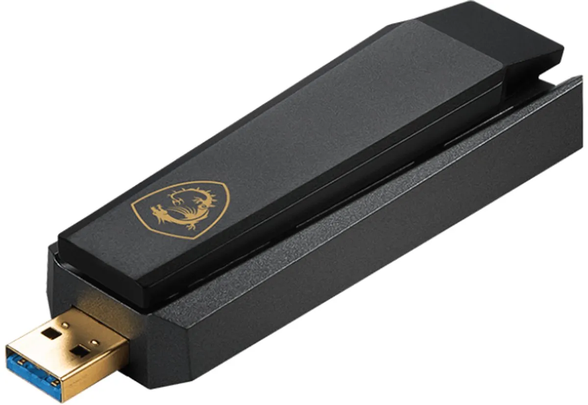 MSI AXE5400 WiFi USB Adapter - Tri-band - Zwart - afbeelding 6 van 6