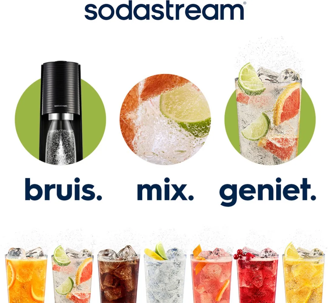SodaStream Bruiswatertoestel Terra Megapack Zwart