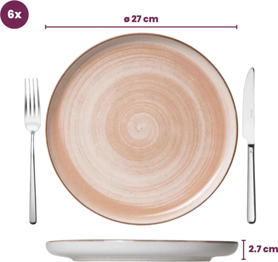 Cosy&Trendy Baltic Dinerborden - Ø27cm - 6 Stuks - afbeelding 6 van 6