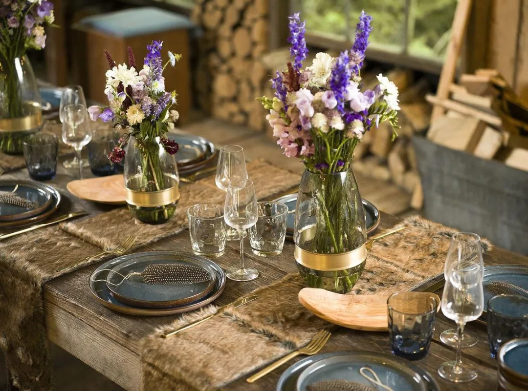Cosy&Trendy Quintana Blue Beker - 45cl - Set van 6