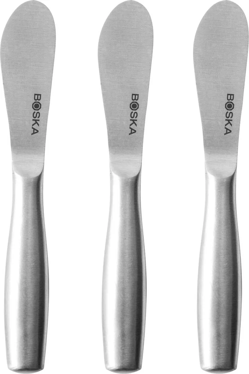 Boska Smeermessenset Mini Copenhagen - Kaasmesjes - 3-delig - Roestvrijstaal - Kaasmessenset voor Verse Kaas