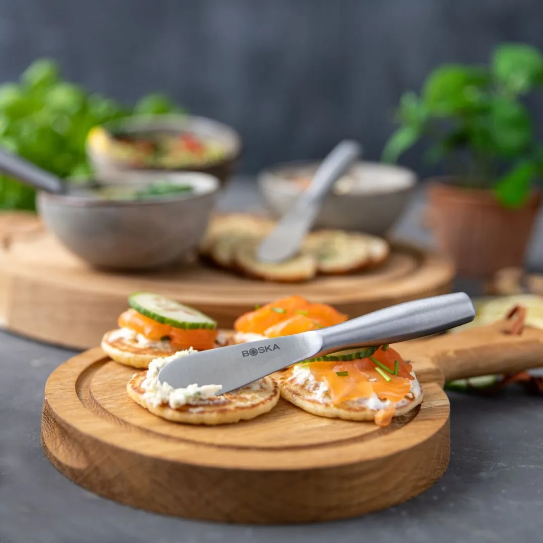Boska Smeermessenset Mini Copenhagen - Kaasmesjes - 3-delig - Roestvrijstaal - Kaasmessenset voor Verse Kaas