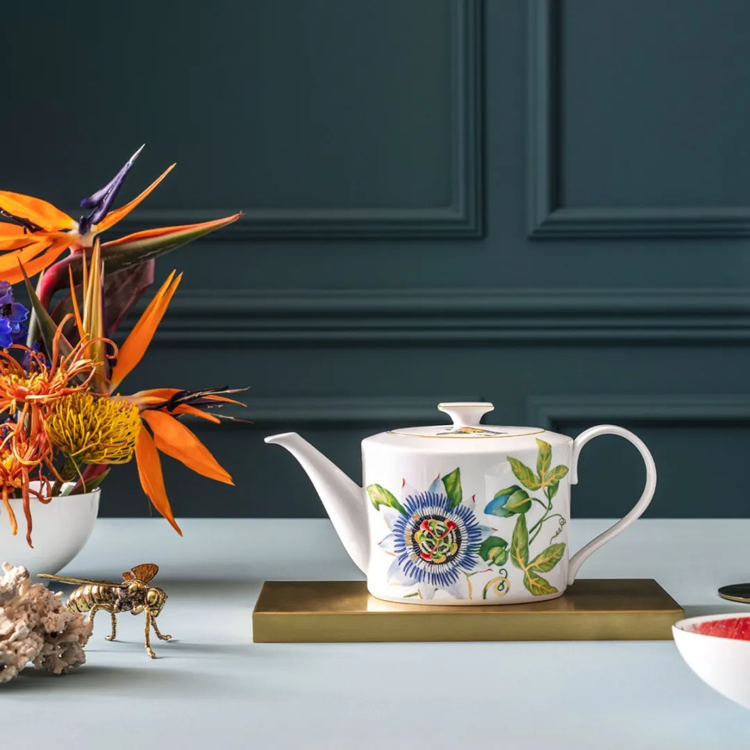 Villeroy & Boch Amazonia Theepot 1,2L - Groen/Wit/Geel