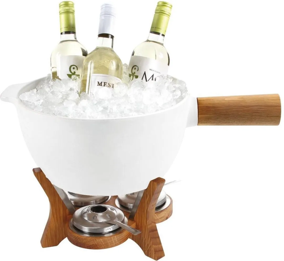 Boska Party Mr. Big Fondueset - 6,5L - Bruin/Zilver/Wit