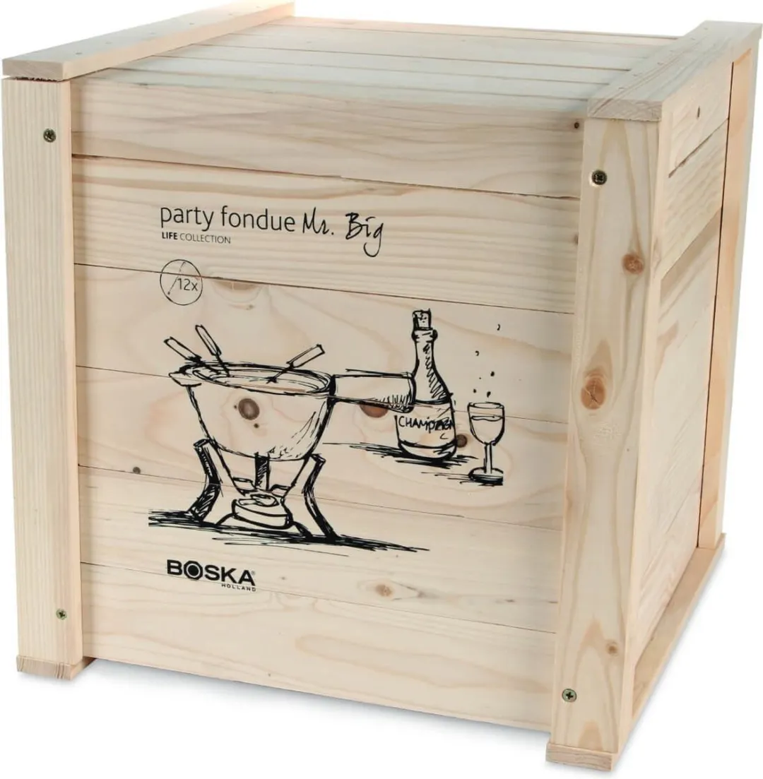 Boska Party Mr. Big Fondueset - 6,5L - Bruin/Zilver/Wit