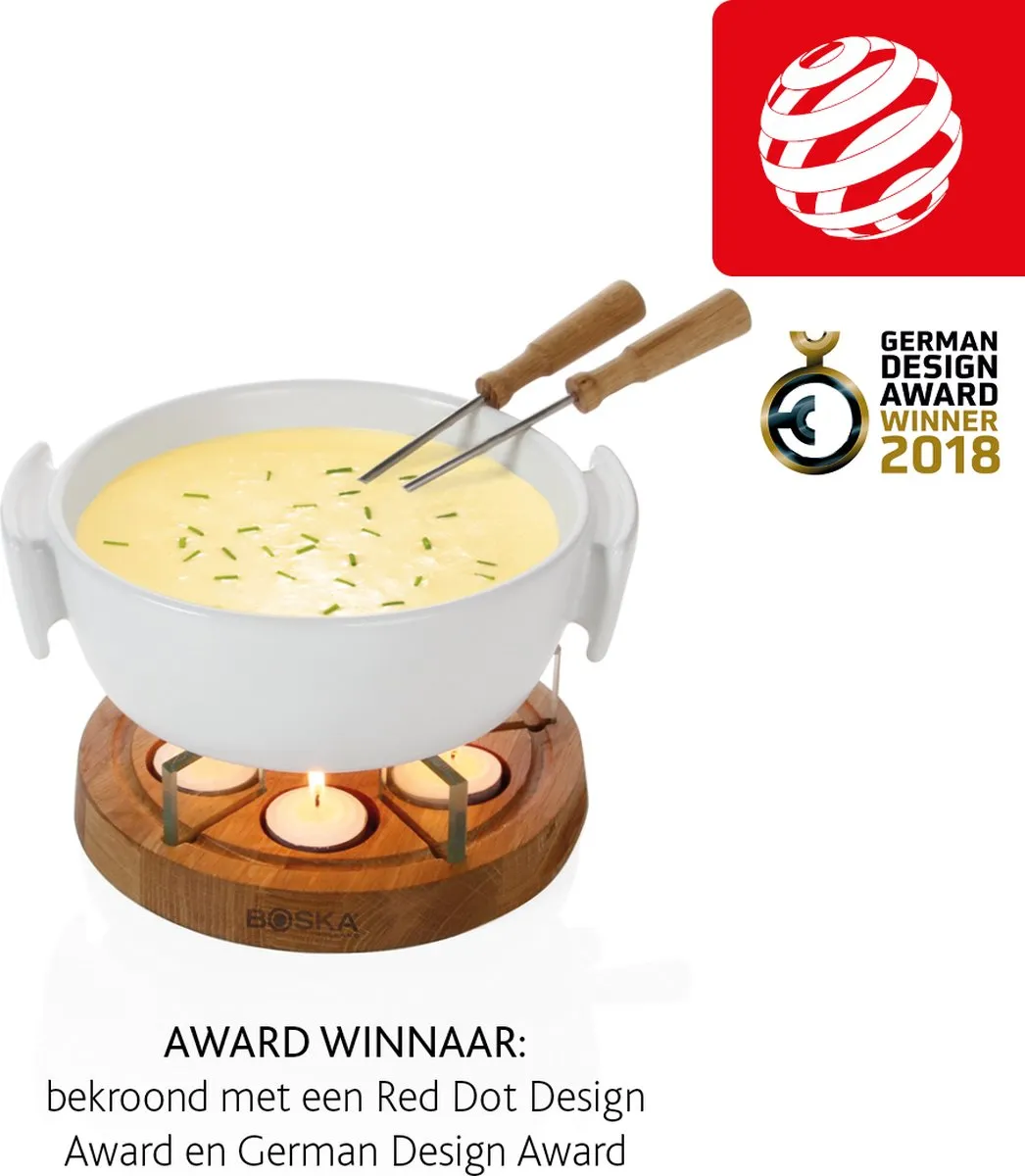 Boska Candlelight Fondue Twinkle  - Voor 1.200 gram Kaasfondue - 1,6 liter