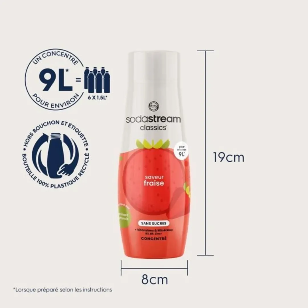SodaStream Suikervrij Aardbeienconcentraat 6x440ml - Rood