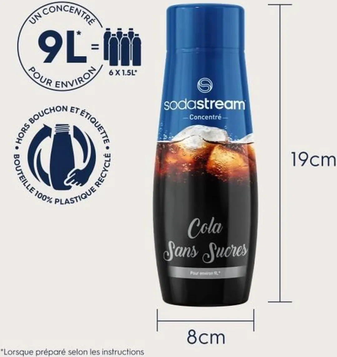 SodaStream Suikervrije Cola Concentraat 440ml - 6 Stuks