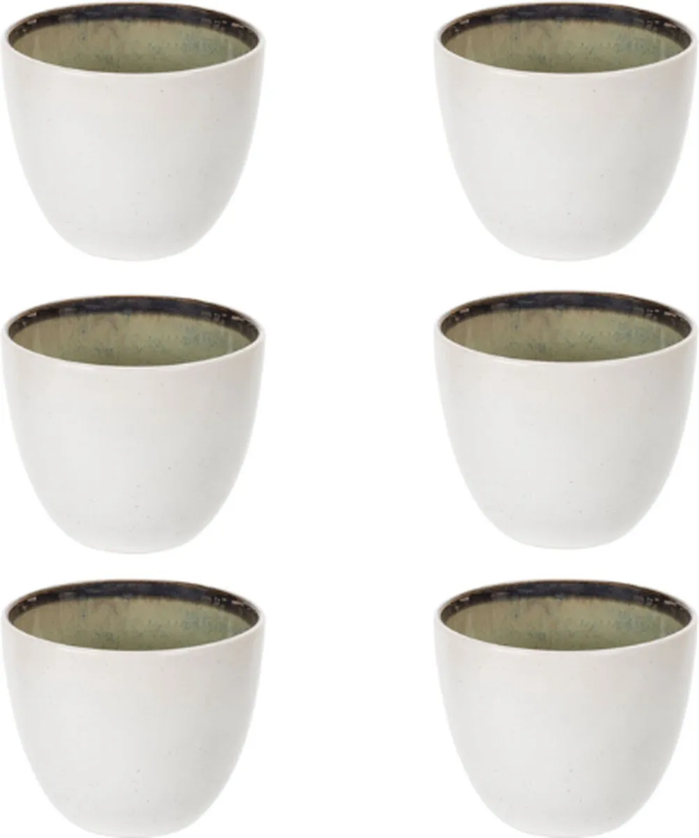 Cosy&Trendy Fez Kopje - Groen Ø7cm 14cl - Set van 6 - afbeelding 4 van 4