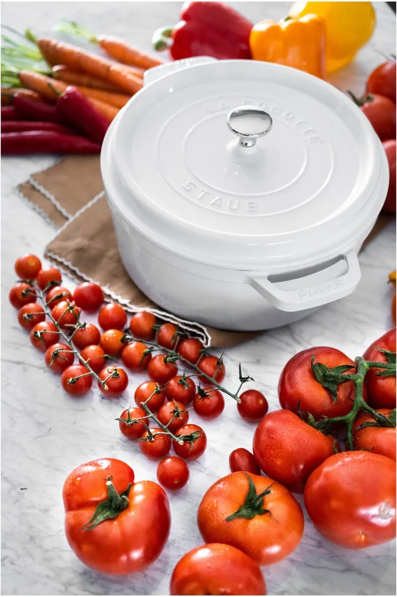 Staub Ronde Cocotte 28cm - Gietijzer - 6.75L - Wit