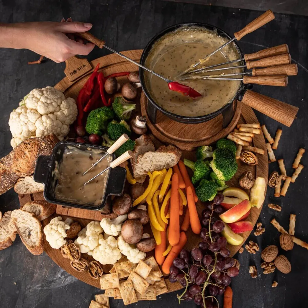 Boska Fondueset Pro L Kaasfondueset - 1,8L - Gietijzer - Bruin/Zwart - afbeelding 6 van 6