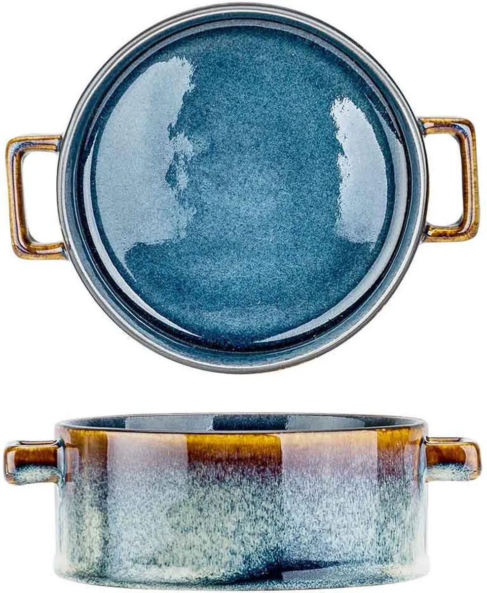 Cosy&Trendy Quintana Soepkommen - Ø13cm - Blauw - 4 Stuks