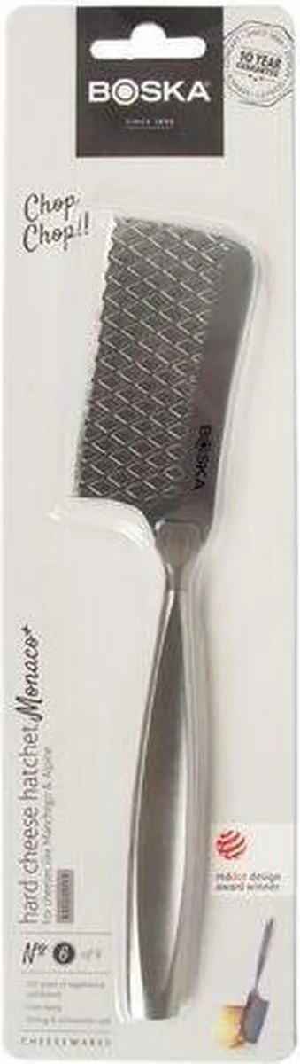 Boska Kaasbijl Hard Monaco+ Nr.6 - Kaasbijl - Kaasmes - Kaasbijl voor oude kaas - RVS - Vaatwasserbestendige kaasbijl - Keukengerei - Keuken accessoires - - 10 jaar garantie