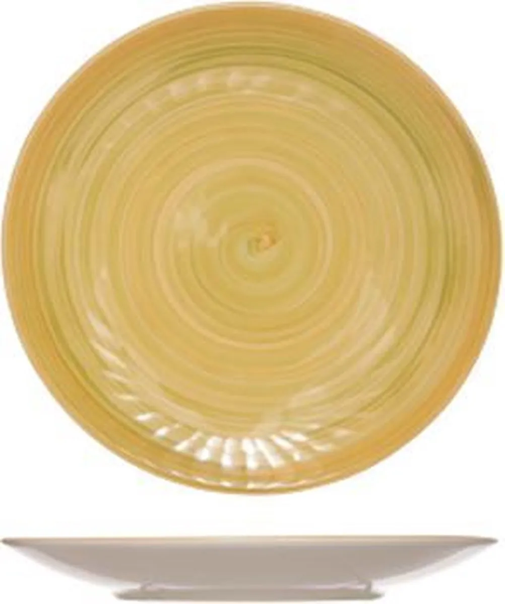 Cosy&Trendy Turbolino Dessertbord Ø22cm - Geel - 6 Stuks