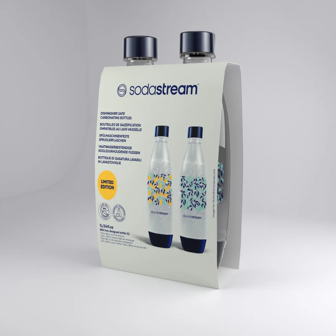 SodaStream Spring Nature Flessen Duopack 2x1L - Transparant