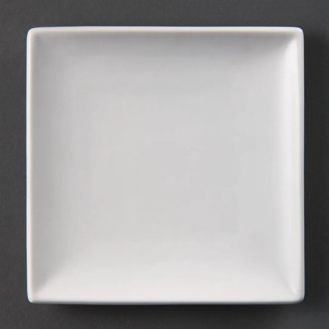 Olympia Whiteware U155 Vierkante Borden 24cm - 12 Stuks