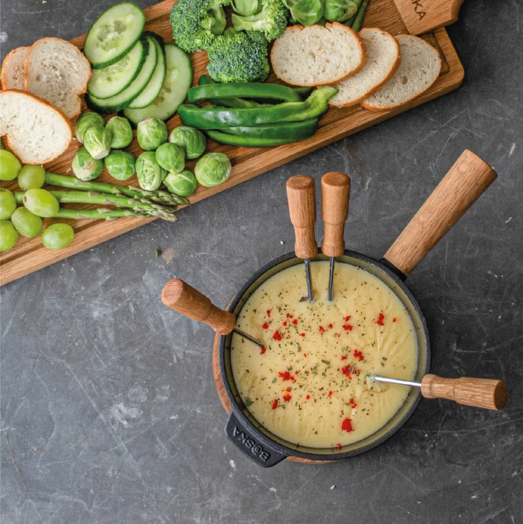 Boska Fondueset Pro S Kaasfonduepan - 700ml - Bruin/Zwart