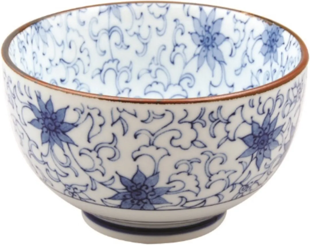 Tokyo Design Studio Blue Flower Kommen Set 4x550ml - Geschenkdoos
