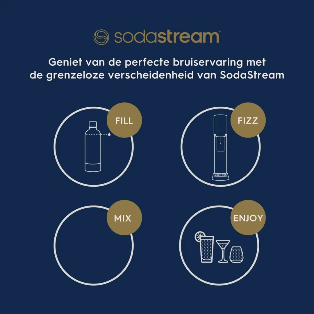 SodaStream Fuse Fles 1L - Rvs/Zilver