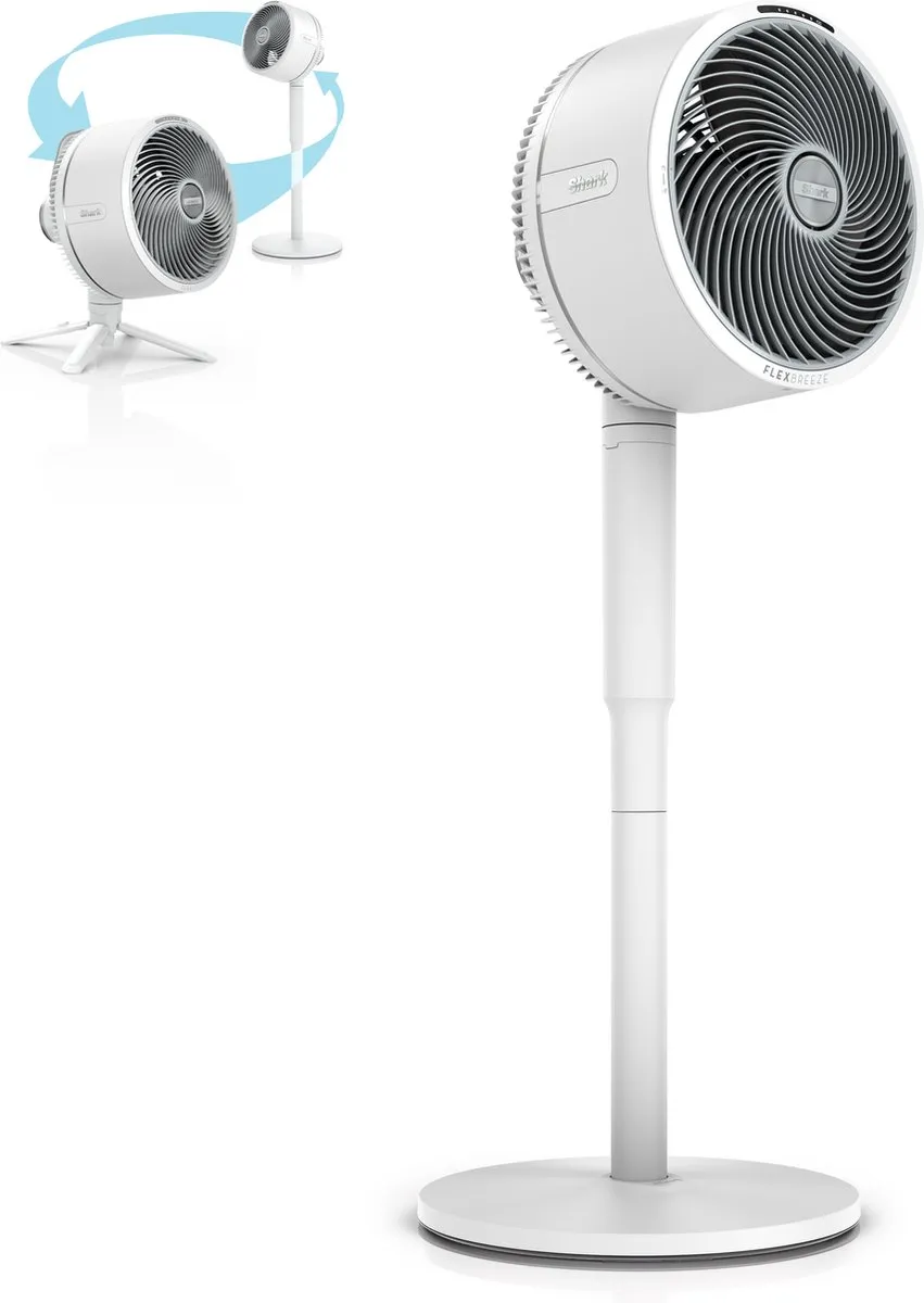 Shark FlexBreeze Statief- én Tafelventilator - 24 uur Accuduur - Krachtig én Fluisterstil - Inclusief Afstandsbediening & InstaCool Waternevelaar - FA220EU