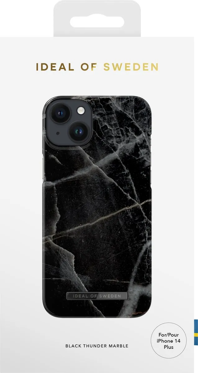 iDeal of Sweden iPhone 14 Plus Hoes Black Thunder Marble IDFCAW21-I2267-358