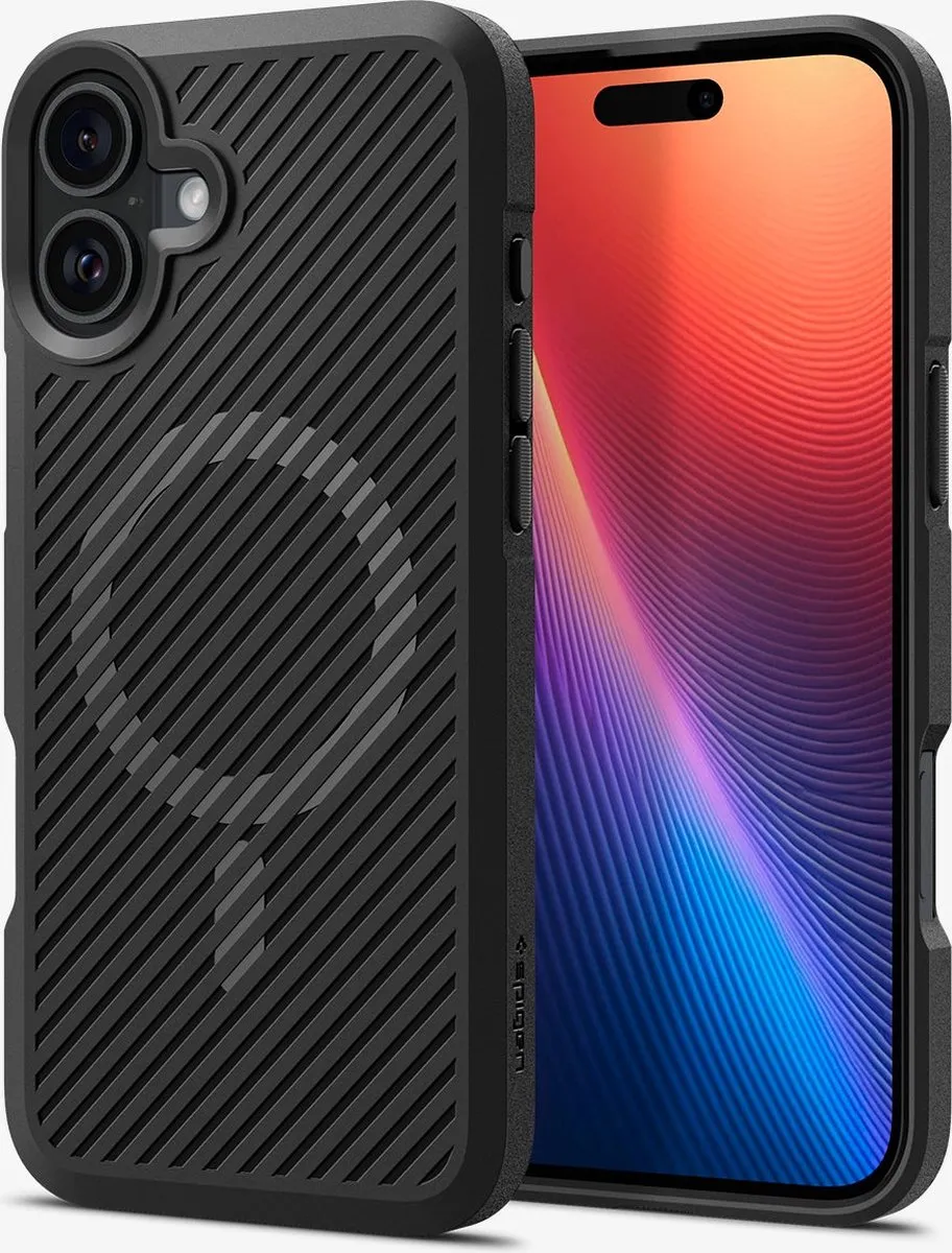 Spigen Core Armor MagFit iPhone 16 Hoesje - Zwart - afbeelding 5 van 6