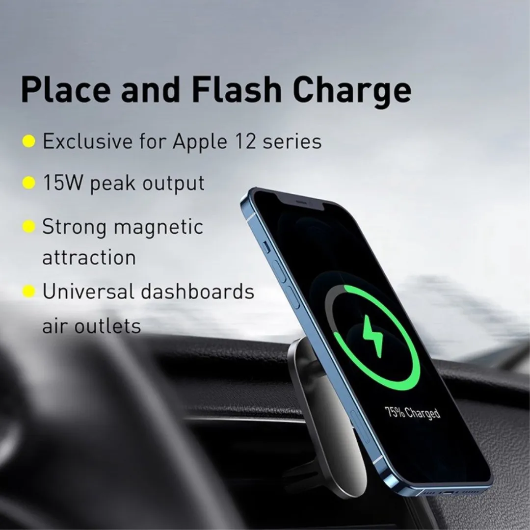 Baseus Big Energy MagSafe Houder - 15W Draadloos - 8 Inch