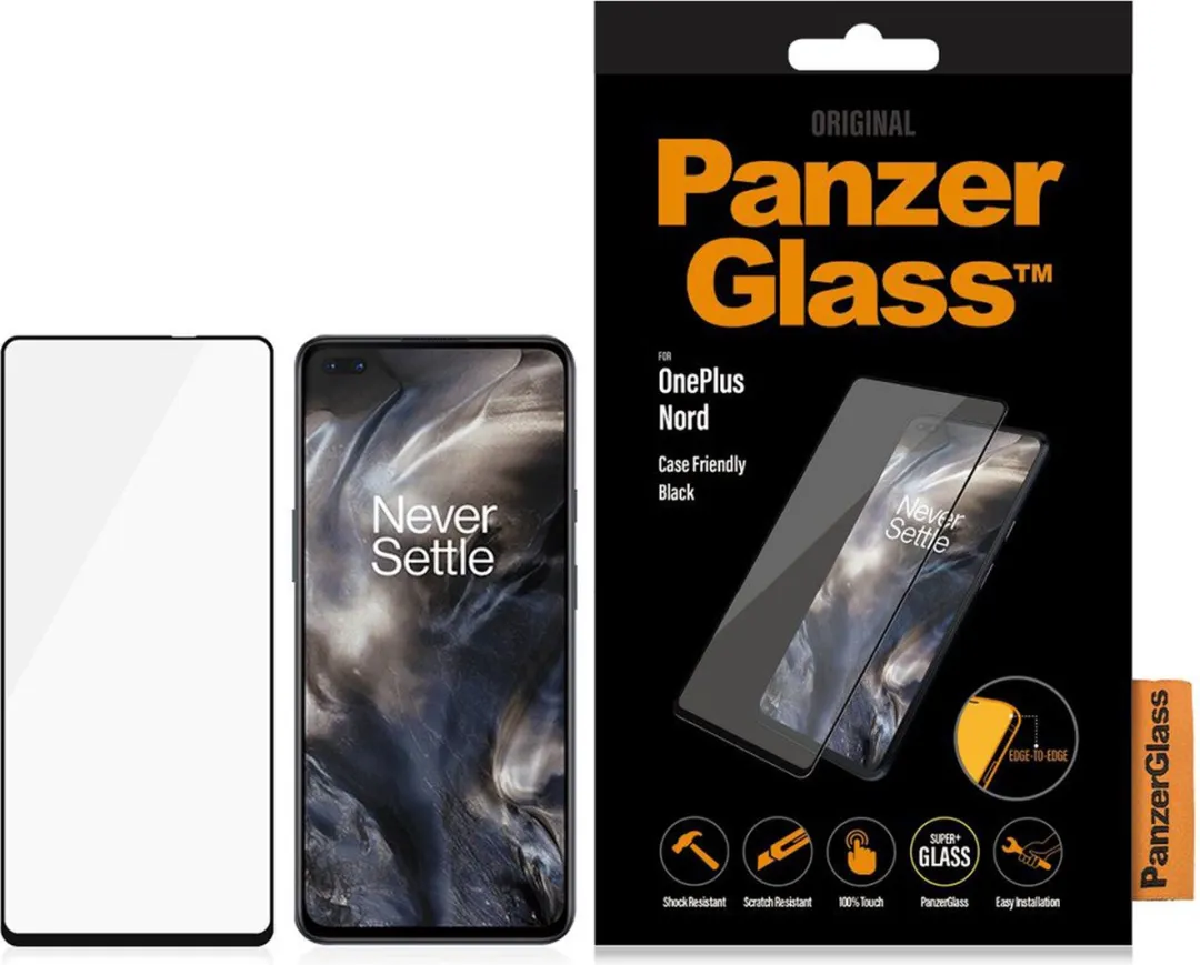 PanzerGlass PZ-7015 Screenprotector - OnePlus Nord - Zwart - afbeelding 5 van 6