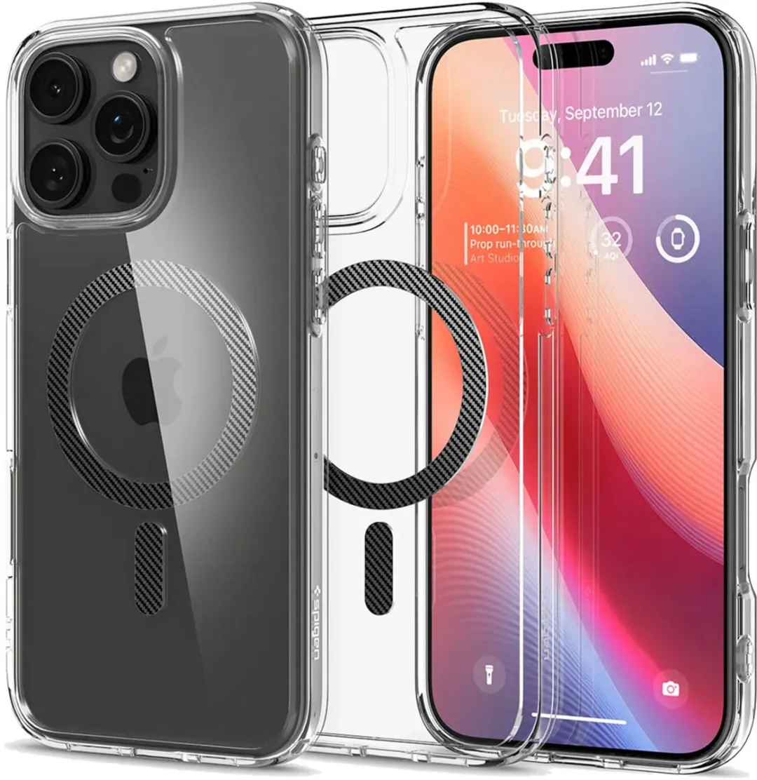 Spigen Ultra Hybrid MagSafe 12163 iPhone 16 Pro Max Hoesje - Transparant